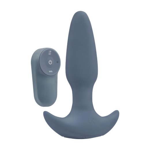 DREAM TOYS PULZ Phoebe Up & Down Anal-Plug mit Vibration & Fernbedienung Blau