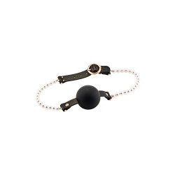 GUILTY PLEASURE ALLURE Majestic Pearl Mouthgag Schwarz/Gold