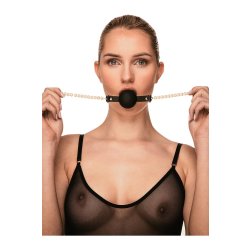 GUILTY PLEASURE ALLURE Majestic Pearl Mouthgag Schwarz/Gold