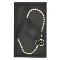 GUILTY PLEASURE ALLURE Majestic Pearl Mouthgag Schwarz/Gold