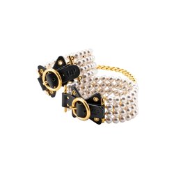 GUILTY PLEASURE ALLURE Ballroom Pearl Ankle Cuffs Schwarz/Gold