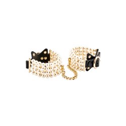 GUILTY PLEASURE ALLURE Soirée Pearl Hand Cuffs Schwarz/Gold