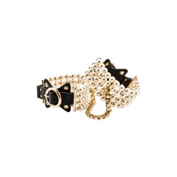 GUILTY PLEASURE ALLURE Soirée Pearl Hand Cuffs Schwarz/Gold