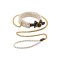 GUILTY PLEASURE ALLURE Luminious Pearl Halsband & Leine Schwarz/Gold