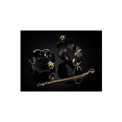 GUILTY PLEASURE ECLIPSE Horizon Braided Hand Cuffs Schwarz/Gold