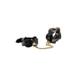 GUILTY PLEASURE ECLIPSE Astral Braided Ankle Cuffs Schwarz/Gold