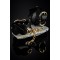 GUILTY PLEASURE ECLIPSE Astral Braided Ankle Cuffs Schwarz/Gold