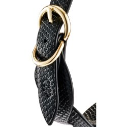 GUILTY PLEASURE ECLIPSE Lunar Braided Halsband & Leine Schwarz/Gold