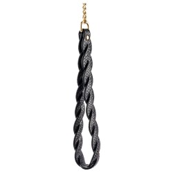 GUILTY PLEASURE ECLIPSE Lunar Braided Halsband & Leine Schwarz/Gold