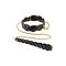 GUILTY PLEASURE ECLIPSE Lunar Braided Halsband & Leine Schwarz/Gold