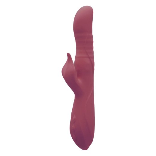 DREAM TOYS PULZ Morgan Up & Down Duo Vibrator mit Stossfunktion, Rotation & Vibration Bordeaux