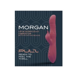 DREAM TOYS PULZ Morgan Up & Down Duo Vibrator mit Stossfunktion, Rotation & Vibration Bordeaux