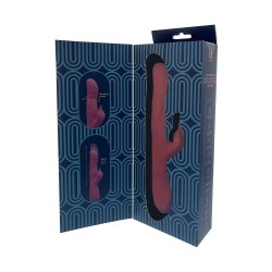 DREAM TOYS PULZ Morgan Up & Down Duo Vibrator mit Stossfunktion, Rotation & Vibration Bordeaux