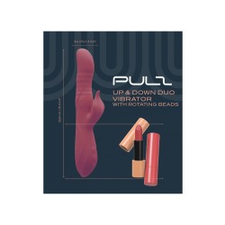 DREAM TOYS PULZ Morgan Up & Down Duo Vibrator mit Stossfunktion, Rotation & Vibration Bordeaux