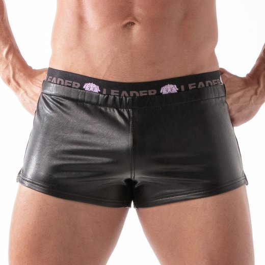 LEADER ID Fetish Shorts Pig Schwarz