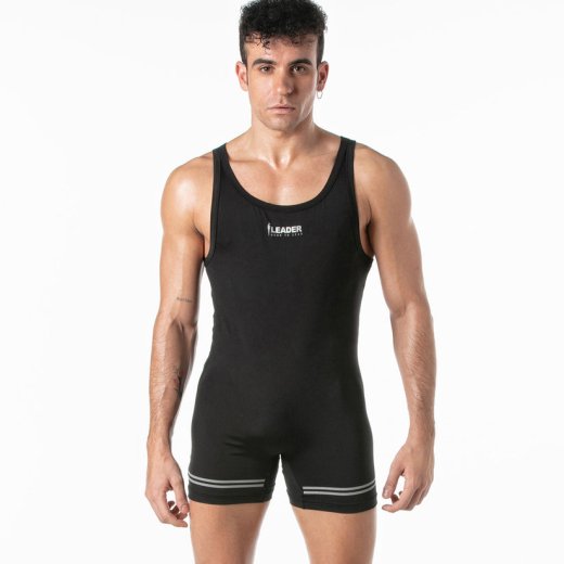 LEADER Sports Singlet Schwarz