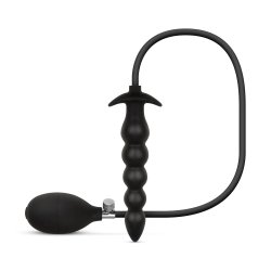 EASY TOYS Inflatable Anal-Plug mit Handpumpe 20 cm Schwarz