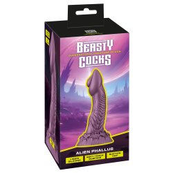BEASTY COCKS Alien Phallus Dildo Ø 4,9 cm Lila