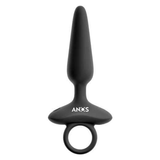 ANOS Flexible Butt Plug mit Vibration Ø 2.6 cm aus Silikon