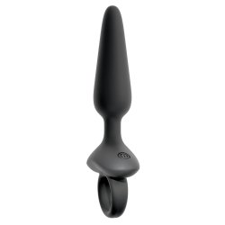 ANOS Flexible Butt Plug mit Vibration Ø 2.6 cm aus Silikon