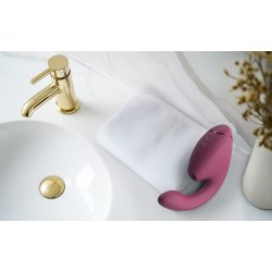 WOMANIZER Next Duo Dual Stimulator mit 3D Pleasure Air Technologie & Vibration Fuchsia
