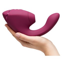 WOMANIZER Next Duo Dual Stimulator mit 3D Pleasure Air Technologie & Vibration Fuchsia