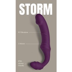 DREAM TOYS BOLD Halterloser Strap-On Dildo Storm mit Fernbedienung Lila