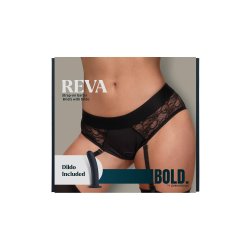 DREAM TOYS BOLD Reva Strap-On Garter Brief mit Dildo Schwarz
