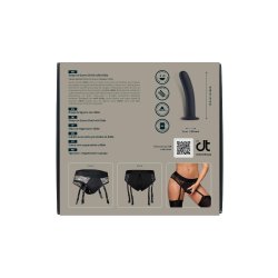 DREAM TOYS BOLD Reva Strap-On Garter Brief mit Dildo Schwarz