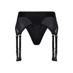 DREAM TOYS BOLD Vail Strap-On Garter Thong mit Dildo Schwarz