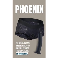 DREAM TOYS BOLD Phoenix Strap-On Hipster mit Dildo Schwarz