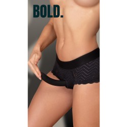 DREAM TOYS BOLD Phoenix Strap-On Hipster mit Dildo Schwarz L