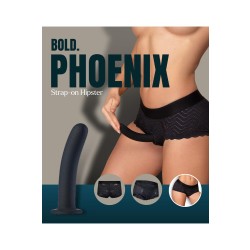 DREAM TOYS BOLD Phoenix Strap-On Hipster mit Dildo Schwarz L