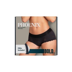 DREAM TOYS BOLD Phoenix Strap-On Hipster mit Dildo Schwarz L