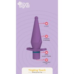 DREAM TOYS Love Signal Tingling Touch Anal-Plug mit Vibration Violett