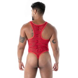 TOF Fluid Lace Open Bodythong Rot