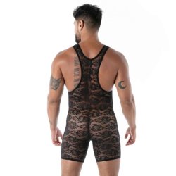 TOF Fluid Lace Pocket Open Wrestling Body Schwarz