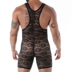 TOF Fluid Lace Pocket Open Wrestling Body Schwarz