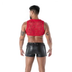TOF Fluid Lace Zipped Crop Top Rot