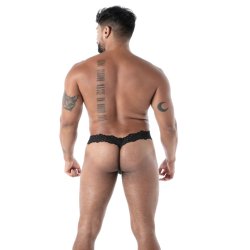 TOF Fluid Lace Ultra Thong Schwarz