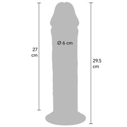 TOY JOY Get Real Extra Thick Dong aus TPE 29,5 cm Light Skin