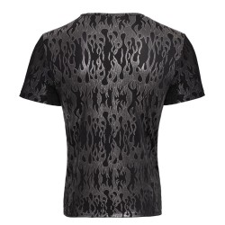 SVENJOYMENT Shirt mit Flammenmuster