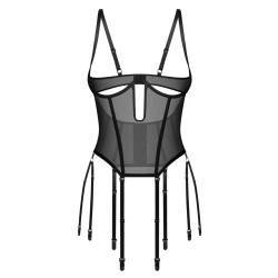 OBSESSIVE Euphori Cupless Korsett Schwarz