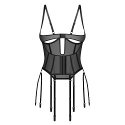 OBSESSIVE Euphori Cupless Korsett Schwarz