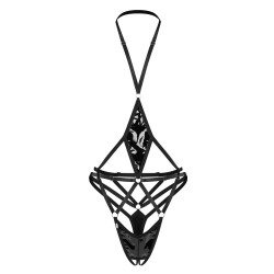 OBSESSIVE Keira Lise Teddy Ouvert Schwarz