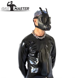 GASMASTER Army Gas Mask mit schwarzen Linsen One Size Schwarz