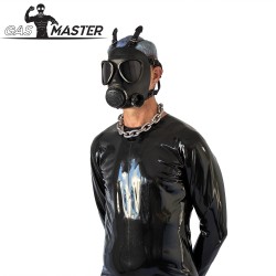 GASMASTER Army Gas Mask mit schwarzen Linsen One Size Schwarz