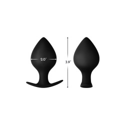 FORTO F-60 Spade Anal-Plug aus Silikon Medium Schwarz