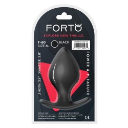 FORTO F-60 Spade Anal-Plug aus Silikon Medium Schwarz