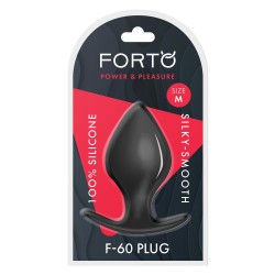 FORTO F-60 Spade Anal-Plug aus Silikon Medium Schwarz